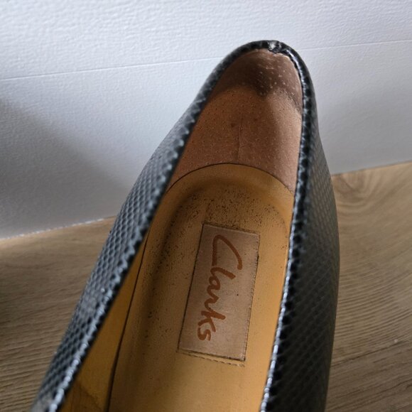 Retro Clarks Block Heel Leather Pumps – Size 11 (UK 9) - Picture 6 of 10